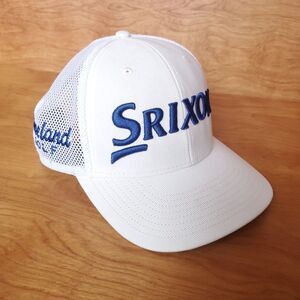 Srixon Cleveland Golf Adjustable Mesh Trucker Hat Snapback White Blue Dunlop
